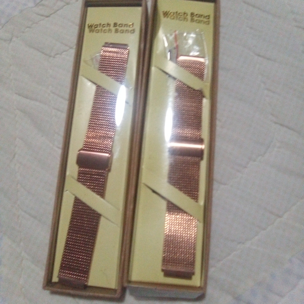 New Rose Gold Genuine Leather Watch Bands